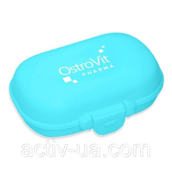 Таблетниця OstroVit Pharma на 4 відділення, блакитна