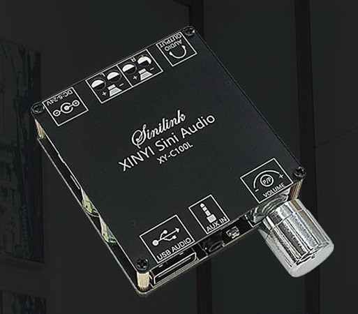 Підсилювач звуку 2х100 Вт, живлення 5-24В, Bluetooth 5.0, модель XY-C100L, фото 1