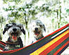 Одномісний тканинний гамак підвісний з перекладинами, Гамак вуличний для саду дачі кемпінгу Springos 200 x 80 см, фото 3