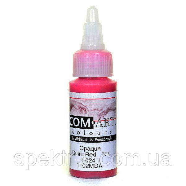 Фарба акрилова Com Art 10241 Opaque Quinacridone Red яскраво-червона покривна, 28 мл, фото 1