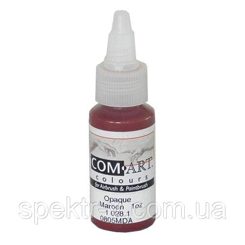 Фарба акрилова Com Art 10281 Opaque Maroon темна бордова покривна, 28 мл, фото 1