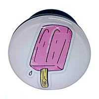 Держатель (попсокет) для телефона Trands Series with Glass (ice cream pink)