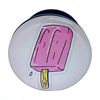 Тримач (попсокет) для телефону Trands Series with Glass (ice cream pink)