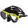 Набір для плавання маска з трубкою Zelart M208-SN120-SIL жовтий-чорний, фото 3