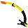 Набір для плавання маска з трубкою Zelart M208-SN120-SIL жовтий-чорний, фото 4
