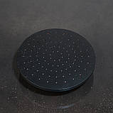 Душова гарнітура 2 в 1 WanFan з ручною лійкою, верхній круглий душ навісний Чорний, фото 4