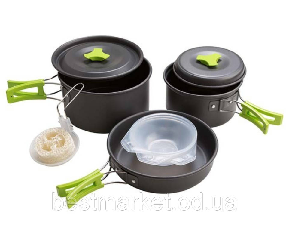 Набір Туристичного Посуду 9 Предметів Cooking Set DS-300