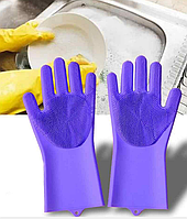 Cиліконові рукавички Magic Silicone Gloves Violet