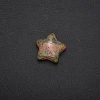 Сувенірний камінь Яшма Геліотроп у формі Зірки 28х28х10 (+-) мм купити біжутерію дешевооптом в інтернеті