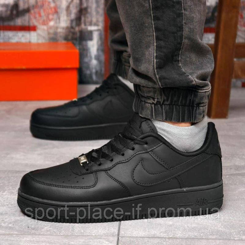 Мужские кроссовки Nike Air Force 1 Low Black Найк Аир Форс (Форсы ...