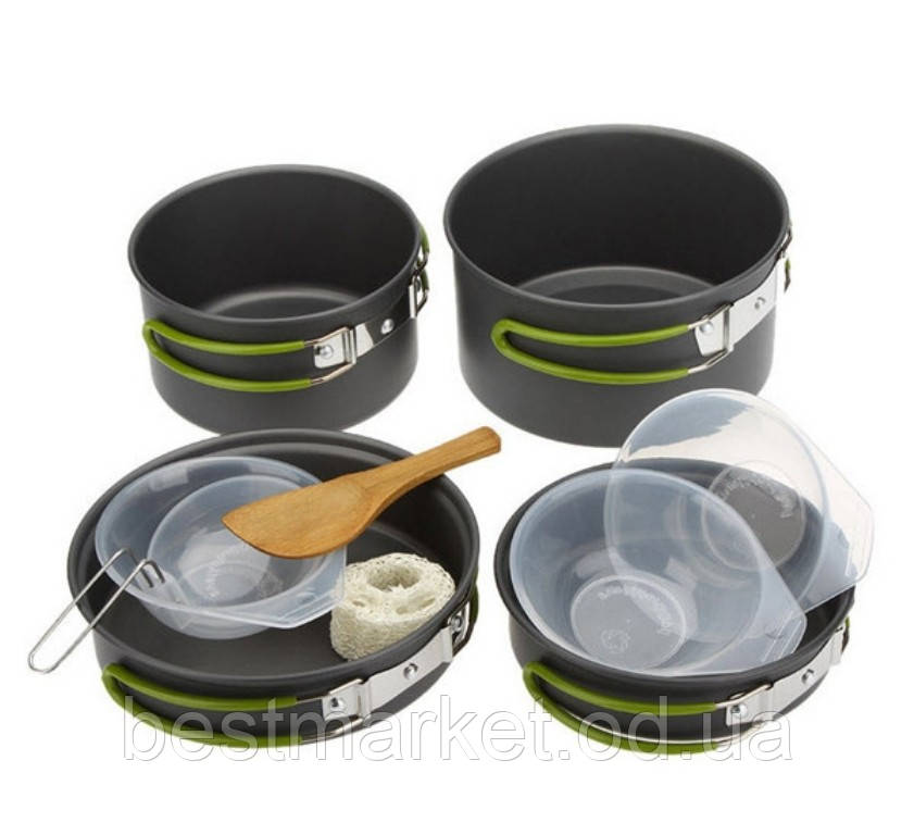Набір Туристичний посуд 10 Предметів Cooking Set DS-301