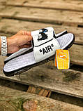 Чоловічі шльопанці Nike x Off-White, білі шльопки найк офф вайт, фото 3
