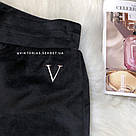 Костюм спортивний VICTORIA'S SECRET білий велюровий джоггер і толстовка з капюшоном на блискавці, фото 4