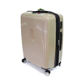 Пластикова валіза середнього розміру Airtex Jupiter 241, 75 л бежева