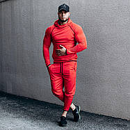 Чоловічий спортивний костюм червоний з лампасами XS, S, M, L, XL, XXL, фото 2