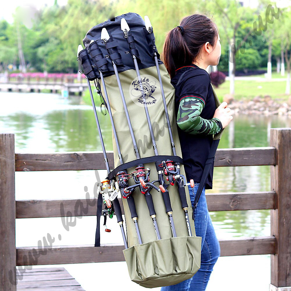Чехол-сумка KAIDA для удилищ и рыболовных снастей 122*35,5 см - фото 4 - id-p1417707247
