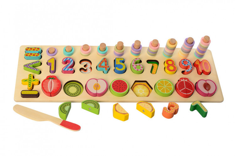 Розвиваюча досточка Фруктова математика Вчимося рахувати 2284, фото 1