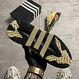 Чоловічі кросівки Adidas Niteball Beige Black FX0363 Orange Tint, бежеві кросівки адідас найтбол, фото 5