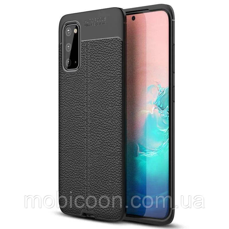 Силіконовий чохол для Samsung S20 Auto Focus під шкіру black, фото 1