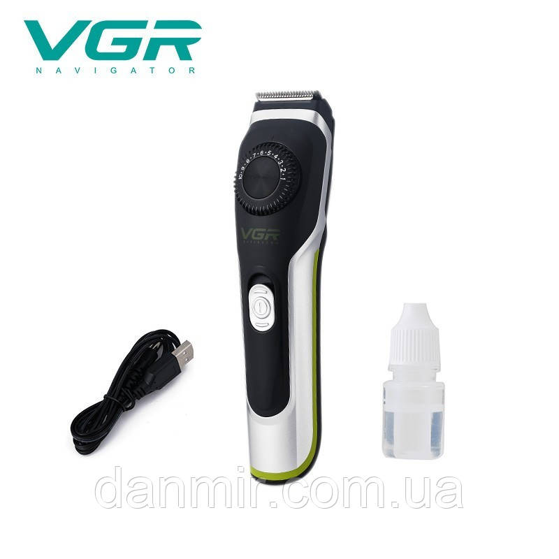 Машинка для стрижки волосся VGR V-028 Акумуляторна