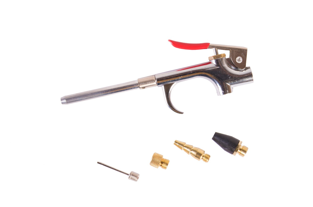 Продувний пістолет 6 змінних насадок, 10 бар MASTERTOOL 81-8745