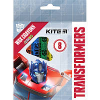 Мелки восковые Kite Jumbo Transformers TF21-076, 8 цветов