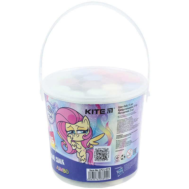 Мел цветной Kite Jumbo My Little Pony LP21-074, 15 шт. в ведерке - фото 1 - id-p1417736790