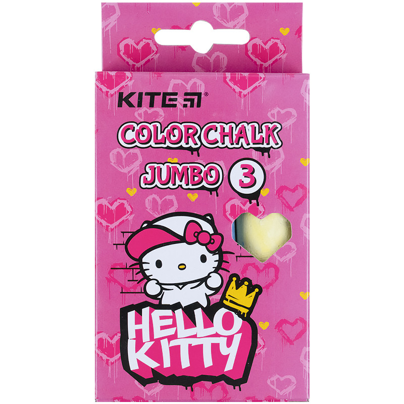 Мел цветной Kite Jumbo Hello Kitty HK21-077, 3 цвета