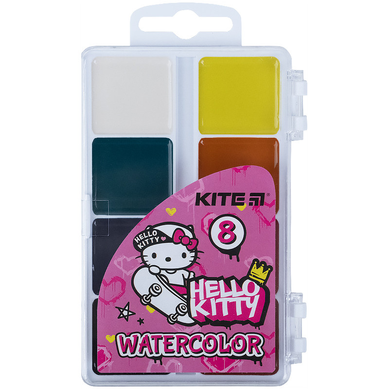 Краски акварельные Kite Hello Kitty HK21-065, 8 цветов - фото 1 - id-p1417736827