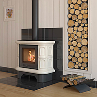 Кафельная дровяная печь-камин длительного горения для отопления дома Kratki WK 440 кремовая