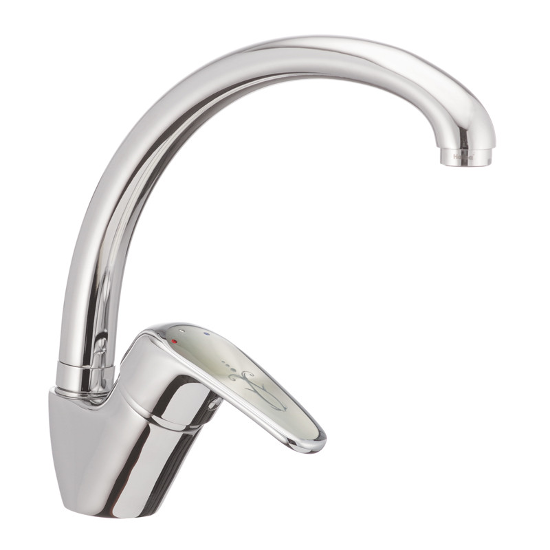 Змішувач для кухні Haiba MAGIC 011 із сірою ручкою (HB0675), фото 1