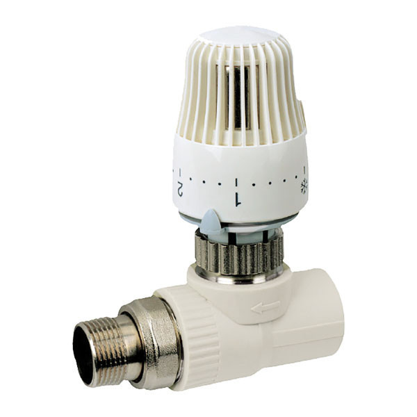 Кран термостатичний з термоголовкою прямий PPR 25x3/4 KOER K0156.PRO (KP0199)
