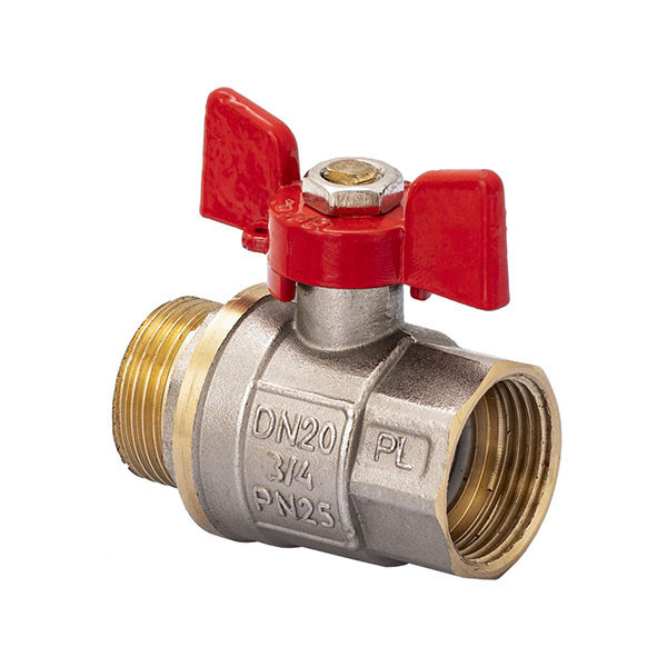 Кран кульовий FERRO PL 3/4" ГШБ art. 607 (латунна куля) (FE0556)