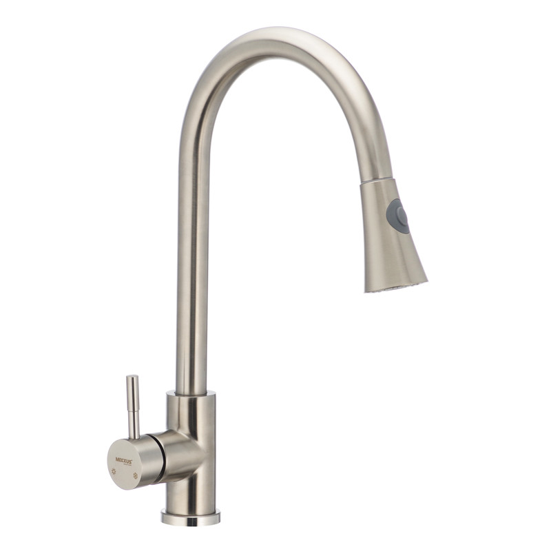 Кухонний змішувач з висувною лійкою MIXXUS SUS 014-B (SS0023), фото 1