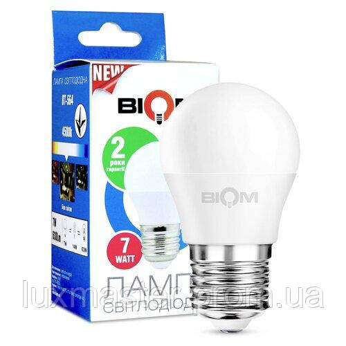 Світлодіодна лампа Biom BT-564 G45 7 W E27 4500 K матова