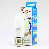 Світлодіодна лампа Biom BT-547 C37 4 W E27 3000 K матова, фото 3