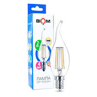 Світлодіодна лампа Biom FL-315 C35 LT 4W E14 2800 K свічка на вітрі