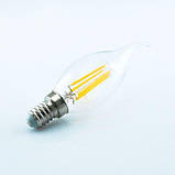 Світлодіодна лампа Biom FL-315 C35 LT 4W E14 2800 K свічка на вітрі, фото 4