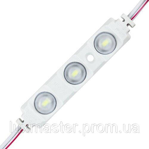 Світлодіодний модуль BRT XG19 5630-3 led W 1,5 W 6500 K, 12 В, IP65 білий із лінзою напівсфера