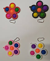 Игрушка Симпл Димпл разноцветный цветок антистресс 5 пупирок Simple Dimple спинер