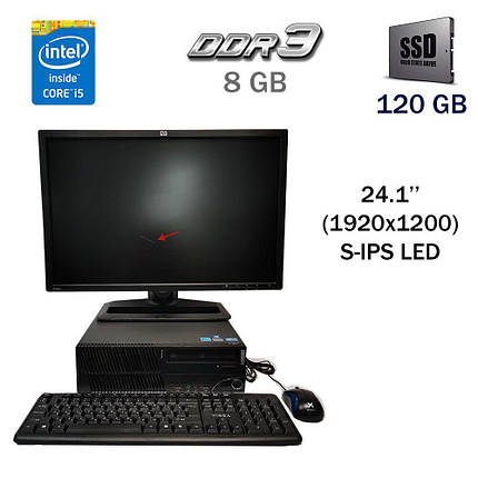 Комплект ПК: Lenovo ThinkCentre M91p / Intel Core i5-2400 (4 ядра по 3.1 — 3.4 GHz) / 8 GB DDR3 / 120 GB SSD /, фото 1