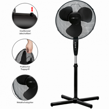 Вентилятор CLATRONIC VL 3603 S 45 Вт 40 см чорний