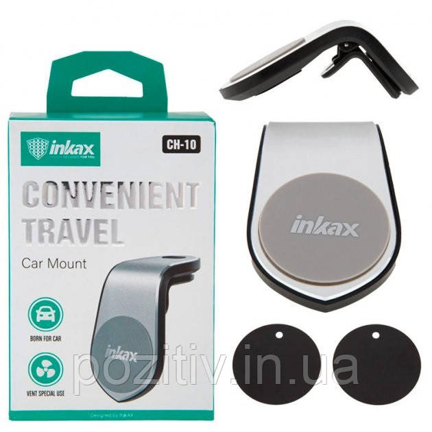Магнітний тримач для телефону в авто inkax CH-10, фото 1