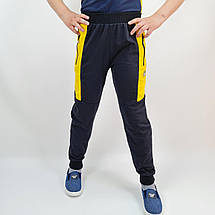 52406чер Спортивні штани для хлопчика чорні з жовтим тм Mr.David розмір 140,152,158,164 см, фото 2