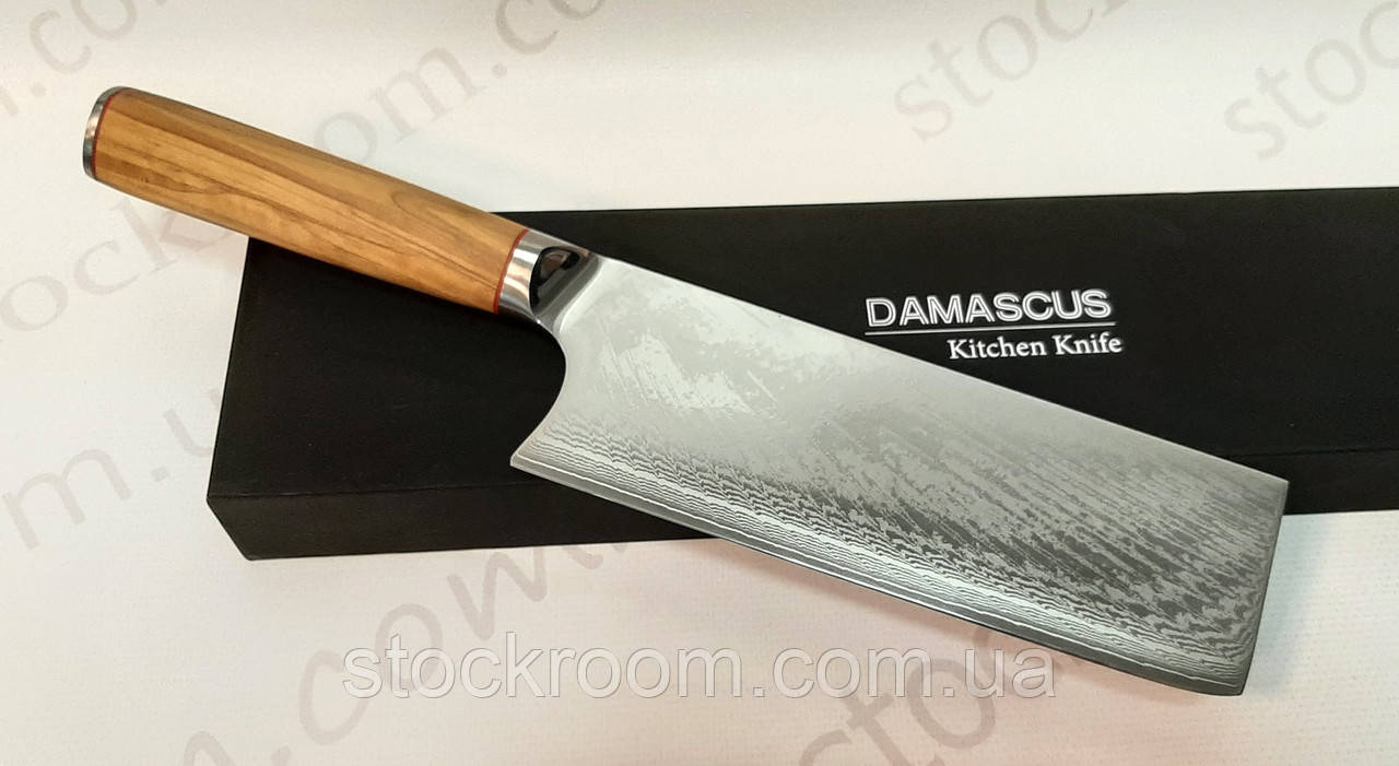 Ніж шеф кухаря кливерный Damascus (DK-OK 4005) дамаська сталь