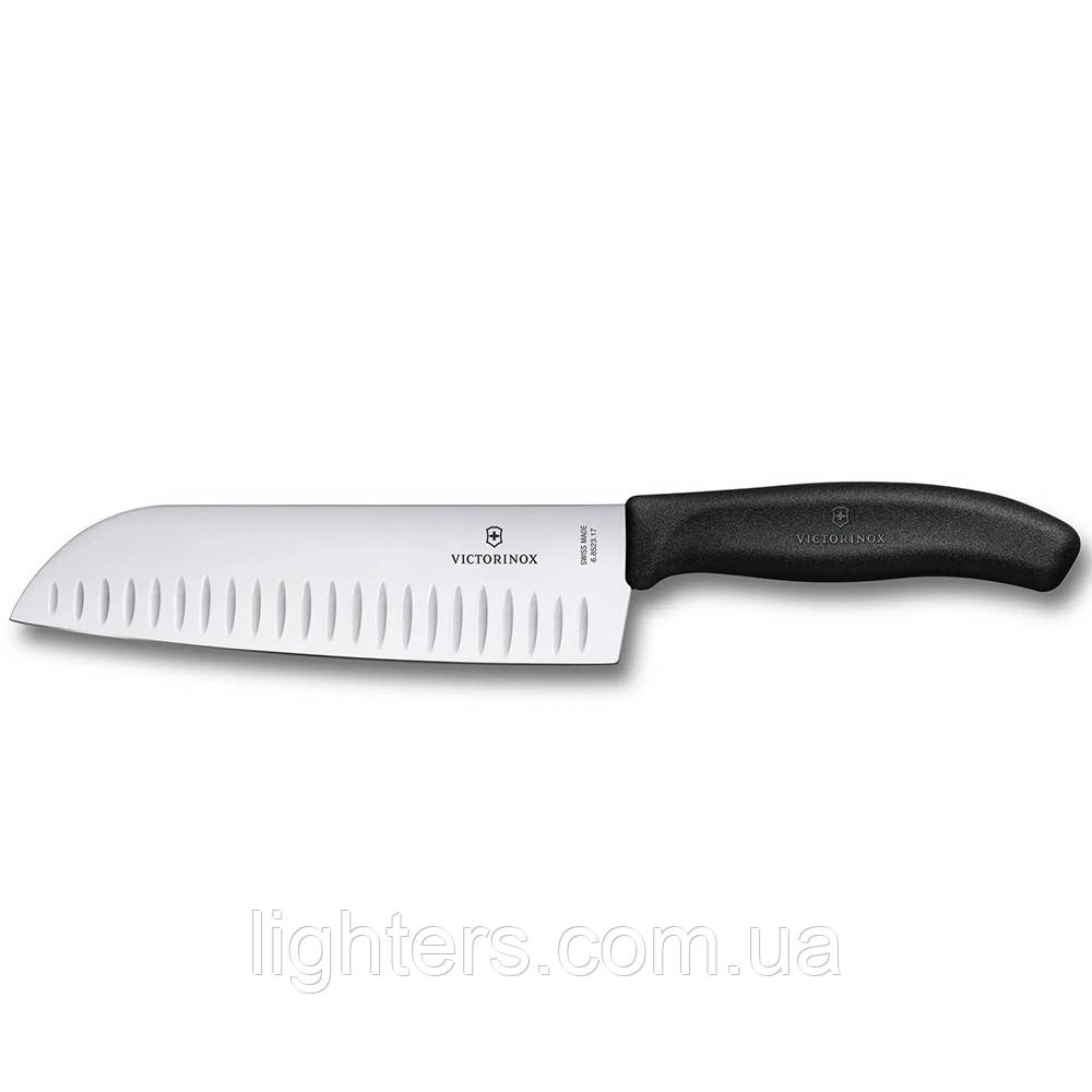 Victorinox SwissClassic 6.8523.17 Сантоку з ямочками 17 см, чорний
