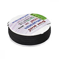 Нитка для бісеру поліестер чорна Титан 0,1 мм/200 м УТ0024600