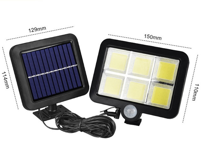 Вуличний ліхтар із датчиком руху 120 LED на сонячній батареї