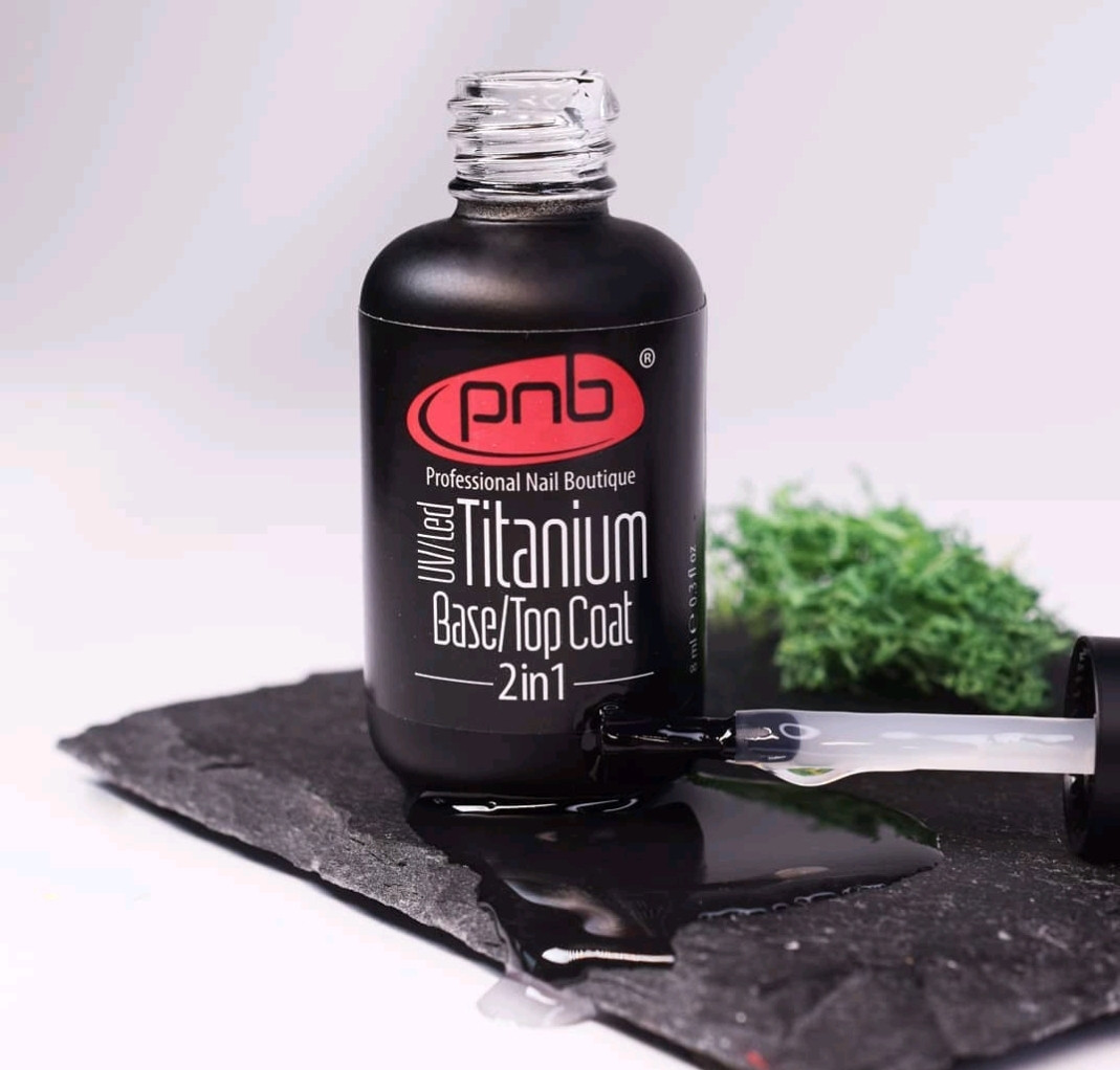 Titanium base/Top coat Pnb 2в1 база/топ покриття 17мл
