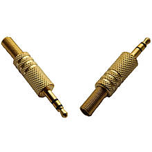 Разьєм 3,5 mini jack 2 pin Золотой